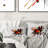 Coussin décoratif rouge et noir Abstract Dreamscape II - Abstract Shapes