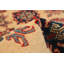 Ivoire Tapis décoratif en laine de conception unique noué à la main New Age de 6 pi 1 po x 9 pi