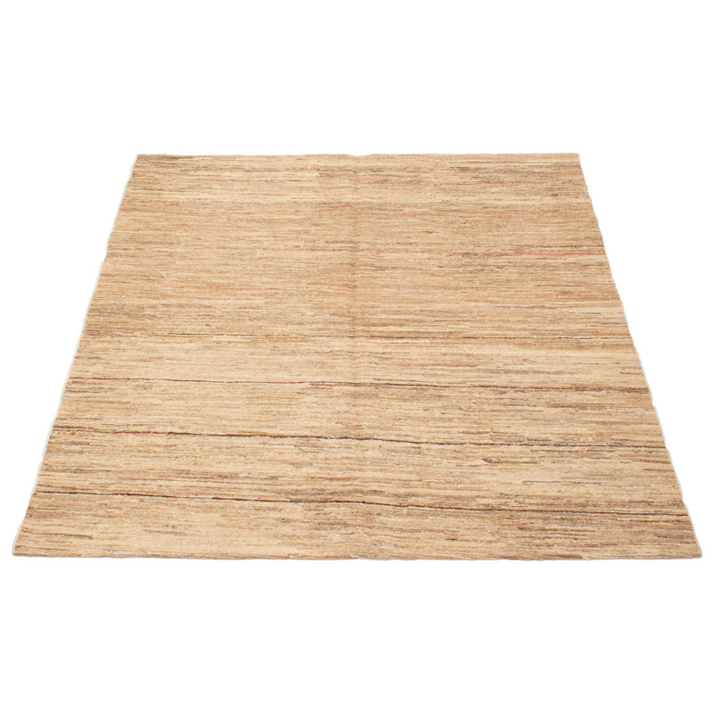 Tapisserie naturelle brun clair Kilim 5 pi 9 po x 6 pi 4 po