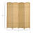 Room Divider 4 Panel, 5.6' Tall For Home. Natural Wood Theme With Hand-woven Pattern. Versatile Partition. Made Frame & Polypropylene Webbing. Lightweight And Foldable. No Assembly Required Panel