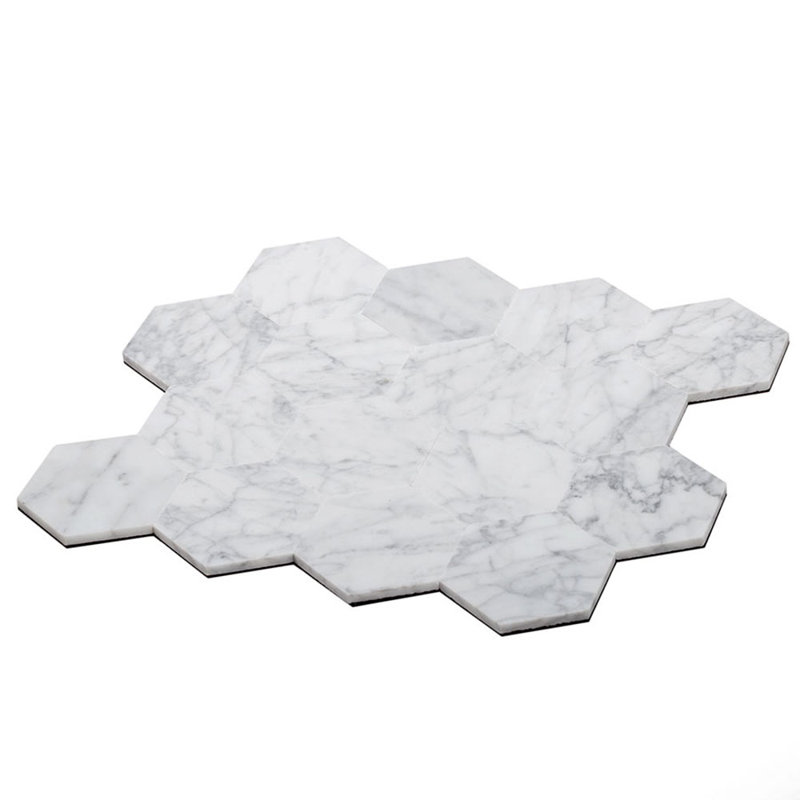 10.25" x 10.25" Marble Mosaic Wall Tile