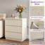 Table de chevet en bois l 23,6 po avec 3 tiroirs, ensemble de 2-982782982
