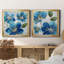 «Flowering Blues I», peinture sur toile 2 pièces-1295212471-1295212424