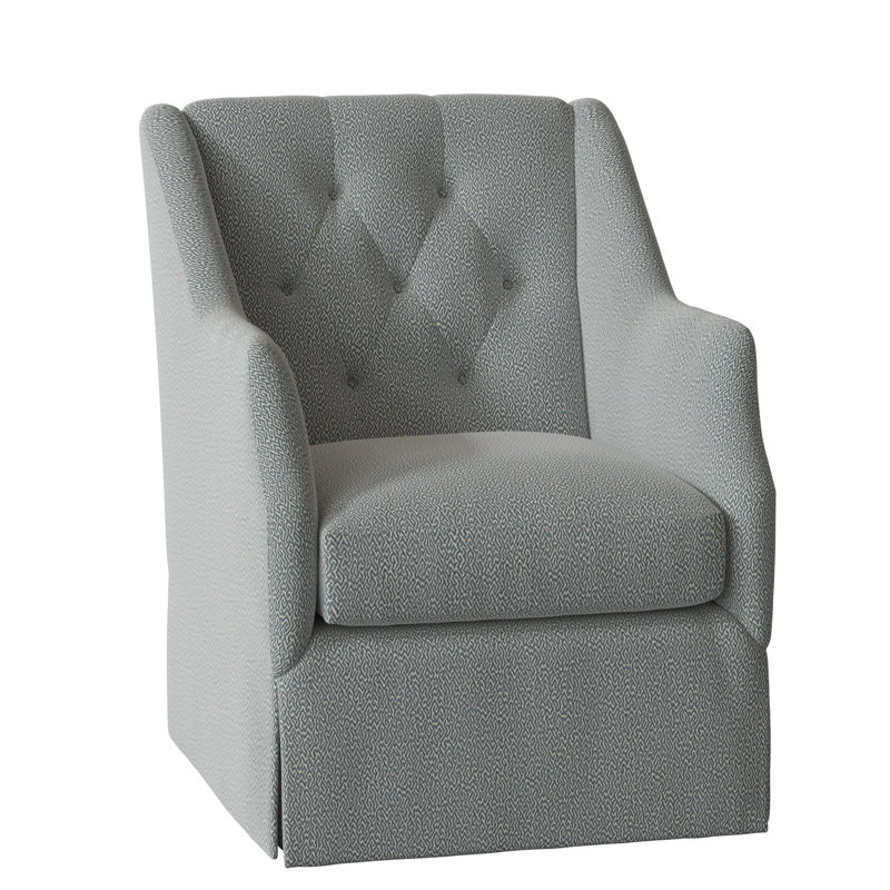 Fauteuil capitonné l 27,5 po Claudette, Cyan Maya