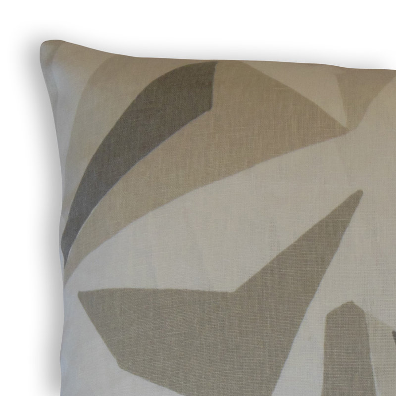 Gary Linen Reversible Throw Pillow, Height(24") x Width(24"), Gray/Light Gray