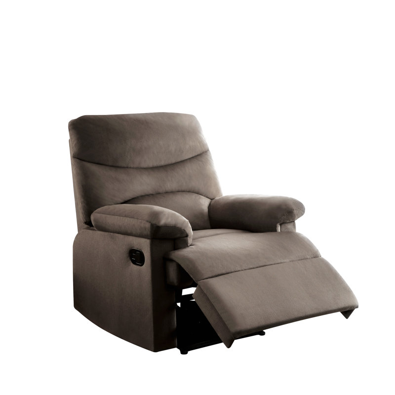 Astrea Upholstered Power Recliner, Light Brown Fabric