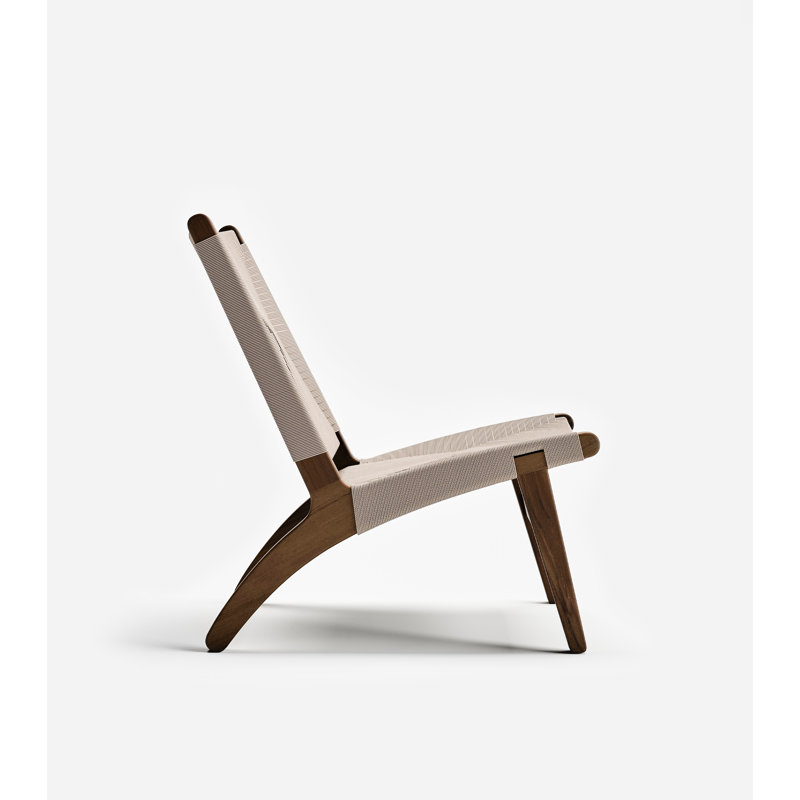 Masaya Lounge Chair, Coffee/Khaki Cross Braided Cord