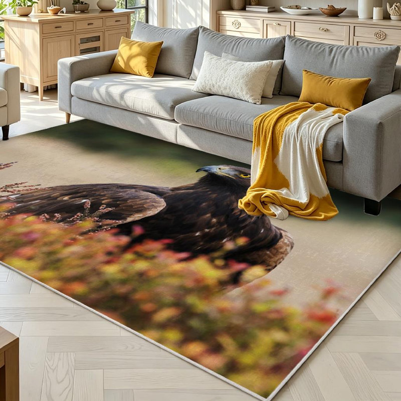 Tapis doré Gold Bird, Rectangle 71 po x 98 po