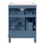 Meuble-lavabo de salle de bain avec lavabo en céramique, petite armoire de salle de bain, armoire moderne avec 2 tiroirs et tablette réglable