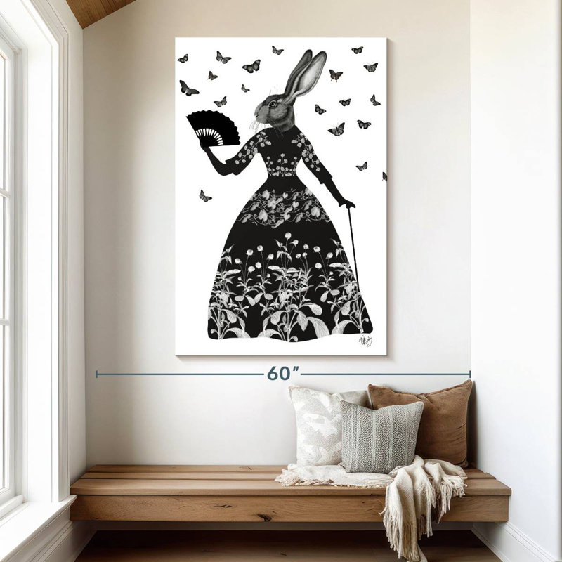 Ketti Black Rabbit I, 51" H x 34" W