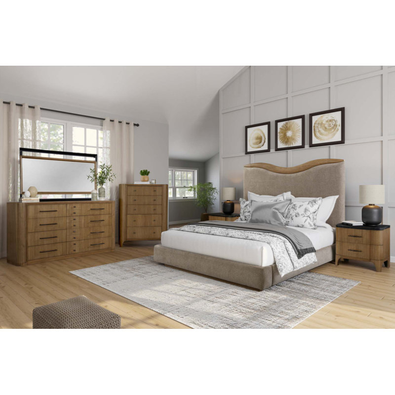 Table de chevet 2 tiroirs avec plateau en pierre durable et charge USB, parfaite pour les chambres modernes