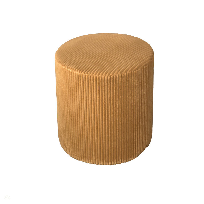 Repose-pieds plein Corduroy Upholstery, Ginger