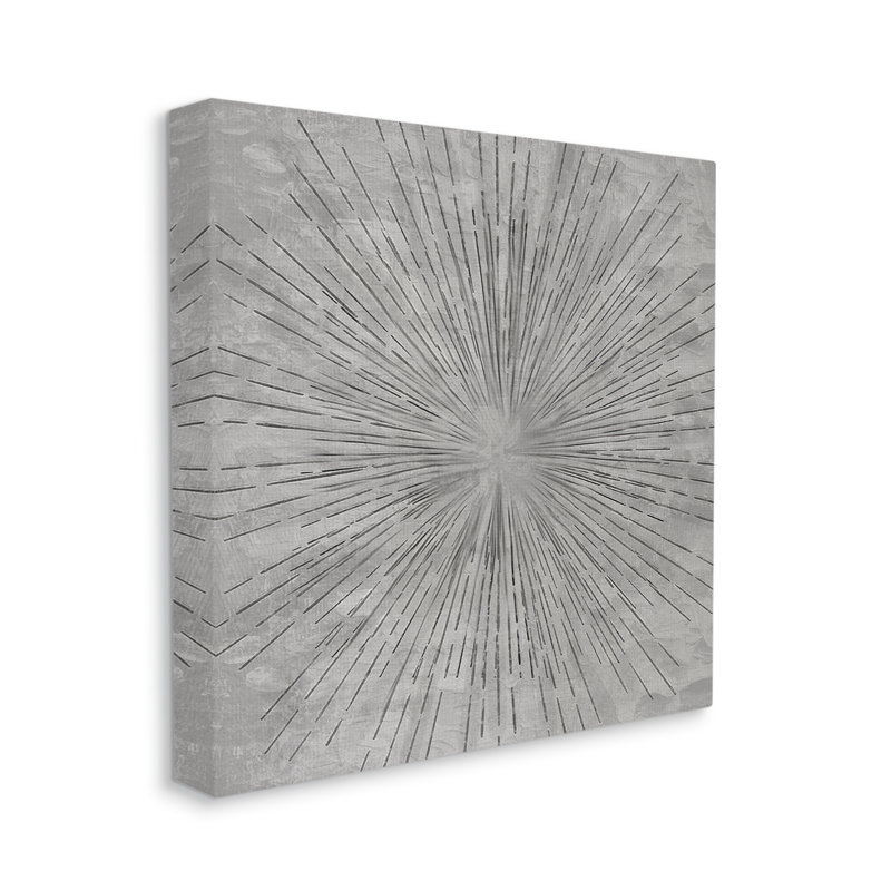 "Gray Burst" sur toile par Kim Allen, impression, H 30 po x l 30 po x P 1,5 po