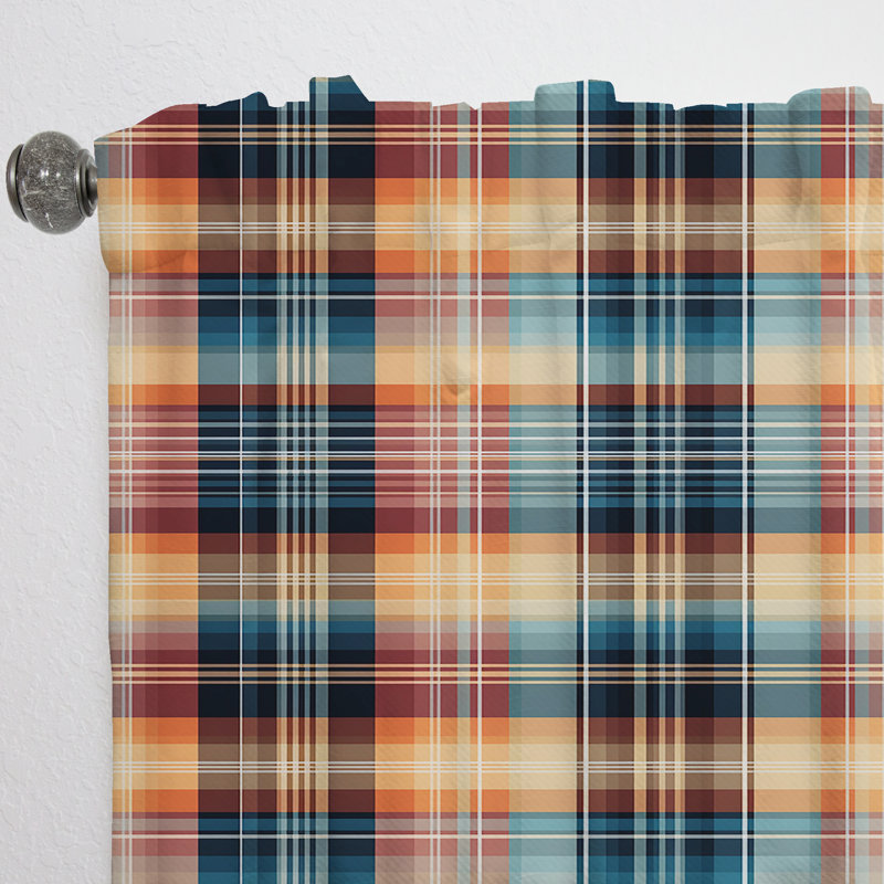 Motif écossais Heritage Tribute - Rideau à carreaux - Rideau obscurcissant à carreaux - 1 panneau, L 52 po x L 84 po