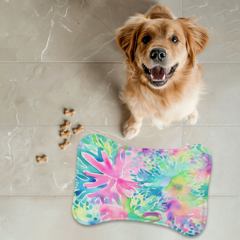 Creative Abstract Art - Bone Shape Feeding Mat