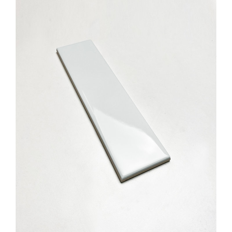 Hudson 2" x 8" Ceramic Singular Tile, Cool Gray Glossy