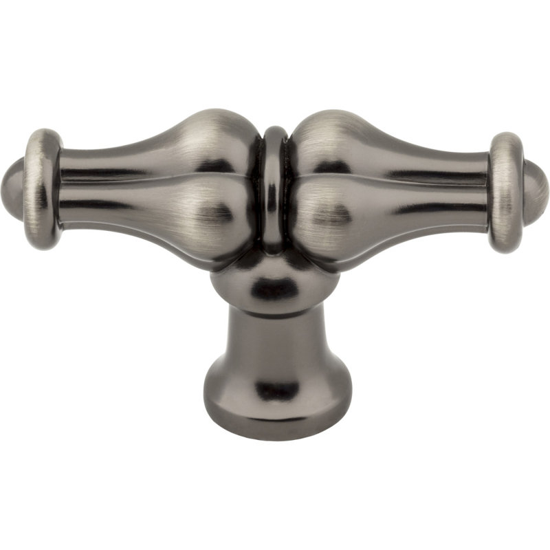 Bella Bar Knob, Brushed Pewter