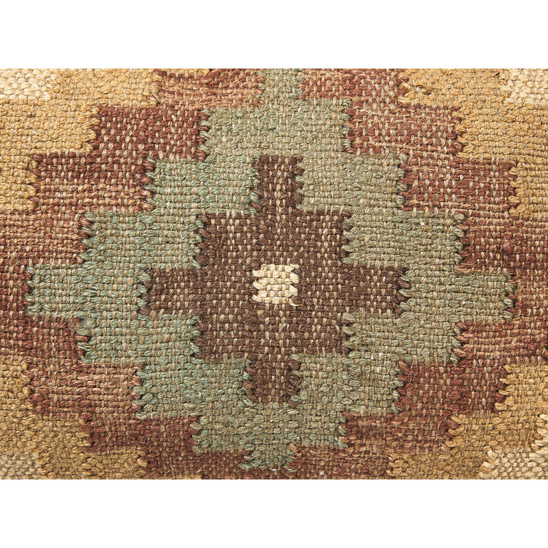 Merrick 50cm Wide Square Geometric Pouf Ottoman