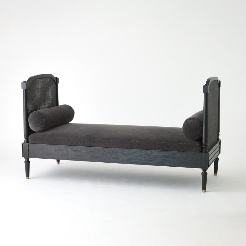 Josephine Daybed-Bleached Oak, Black, Black