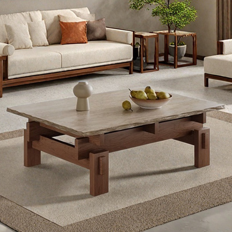 Table basse Wabi-sabi, H 17,71 po x L 55,11 po x l 23,62 po