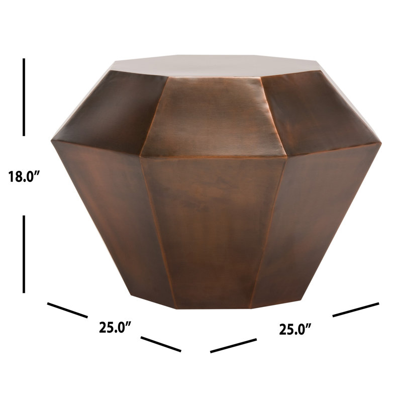 table de bout Block, Cuivre antique