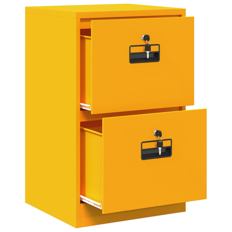Storage Cabinet, Mustard Yellow