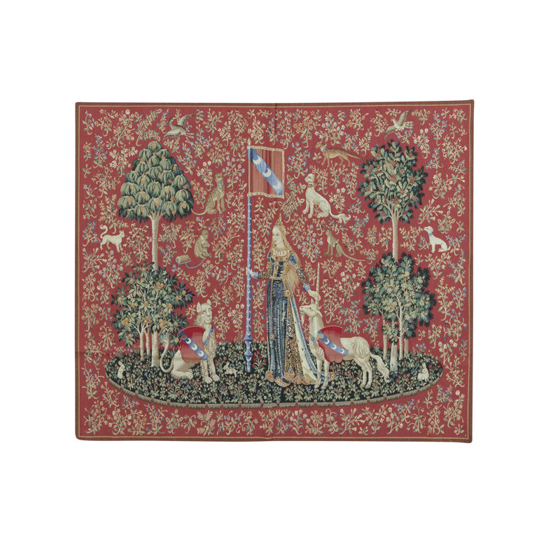 Hand-Knotted High-Quality Rose and Green Area Rug