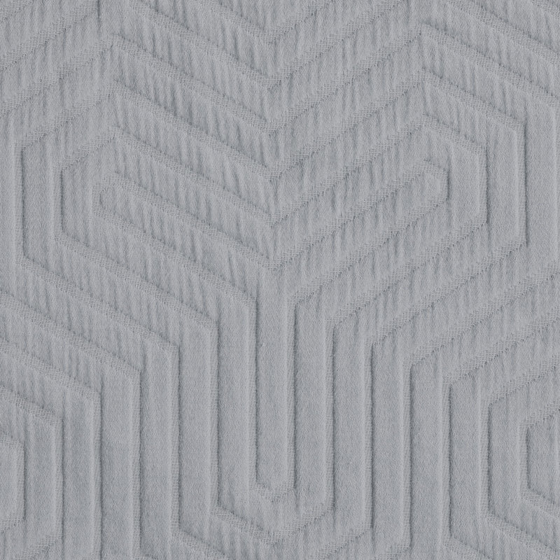 Couvre-lit en jacquard 100% coton Threadmill, Grand (90 po x 90 po), Aster gris écossais
