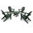 TREX Outdoors Yacht Club Shellback 5-Piece Adirondack Conversation Group-18967444