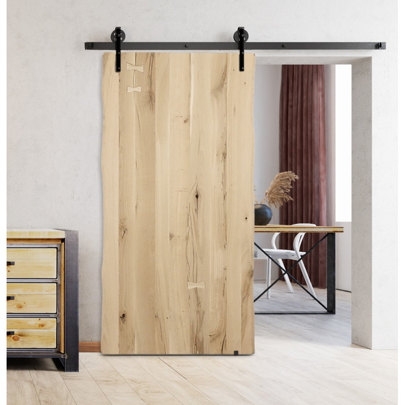 Yayla Solid Oak Barn Door, Unfinished, 210cm H x 100cm W x 3.5cm D