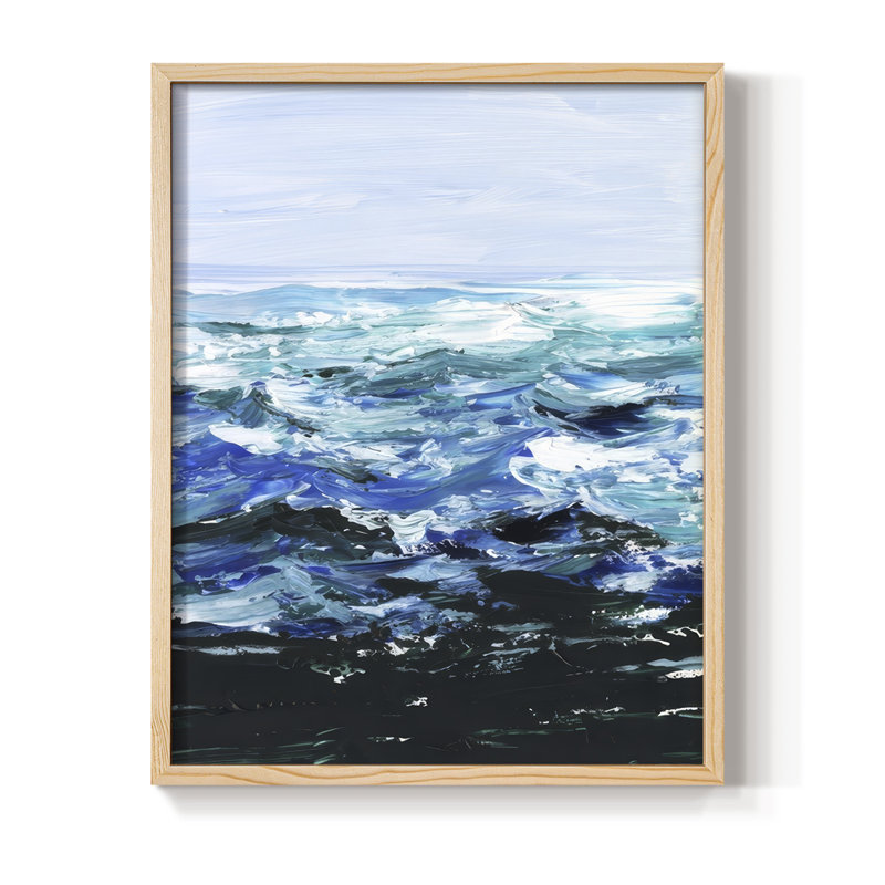 «Sous la surface de la mer I», H 21 po x l 17 po, Naturel