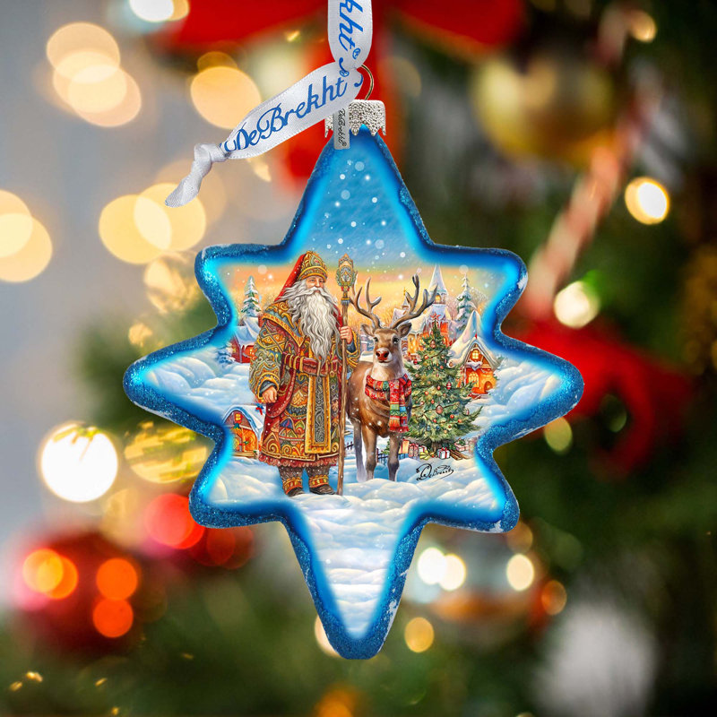 4'' Glass Hanging Figurine Ornament