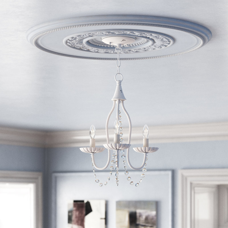 Lustre 3 lumières façon bougie Burvale, Blanc