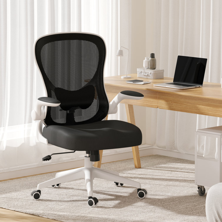 Polyurethane Task Office Chair with  Flip-up Arms and Desk Chairs for Home and Office