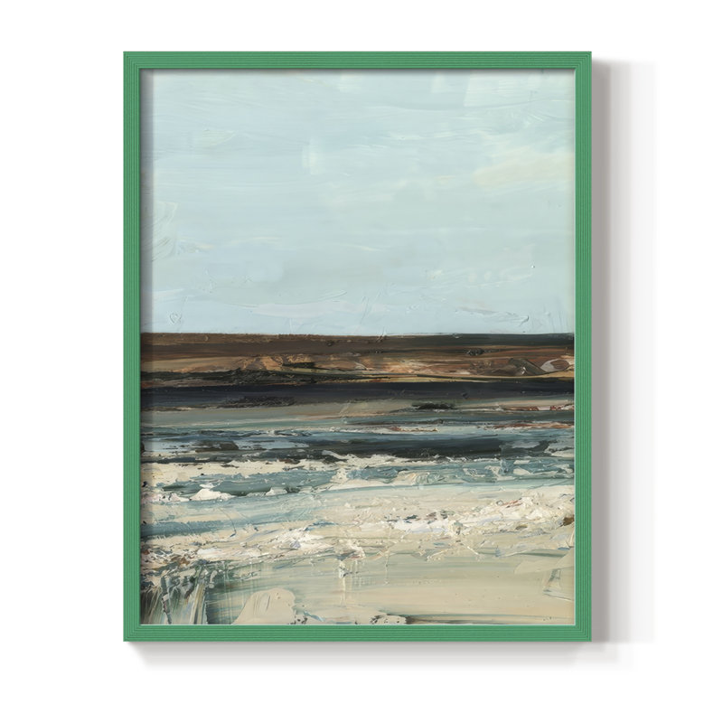 Rich Coastline I, reproduction encadrée - bois massif, H 21 po x l 17 po, Vert