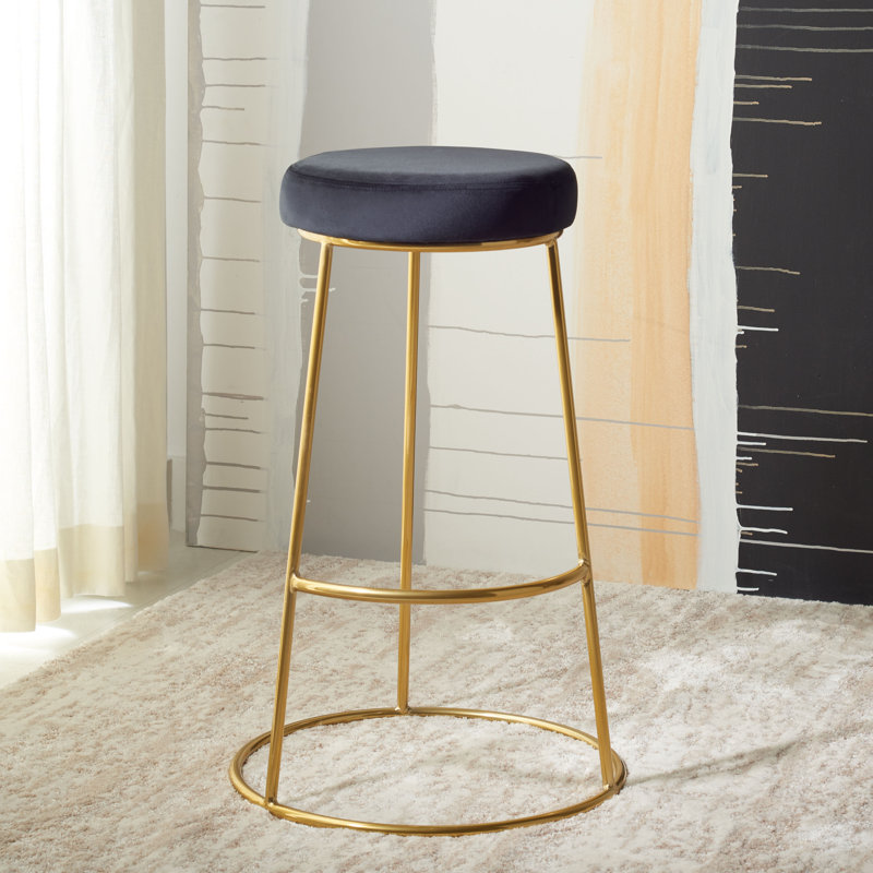 Tabouret de bar 29,2 po Saroun, Velours noir