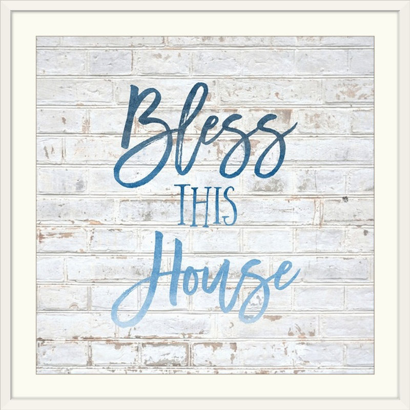 « bless this house-sentiments », art textuel, H 24 po x l 24 po x P 1,5 po, Toile