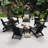 (Set of 6) Hdpe Folding Outdoor Adirondack Chair With Cup Holder -1374374140