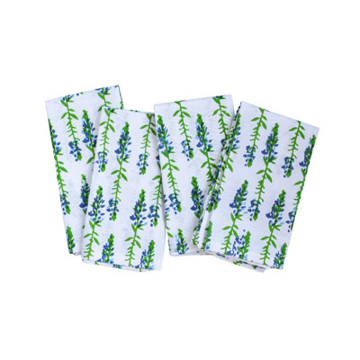 S/4 Organic Napkins -  Bluebonnet