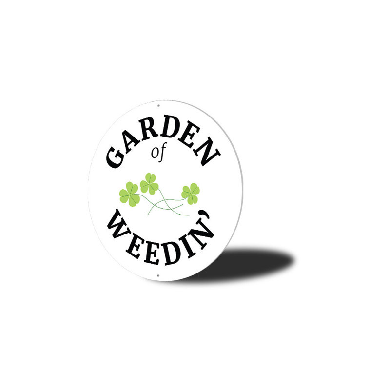 Panneau «Garden of Weedin» en aluminium, H 12 po x l 12 po x P 0,04 po