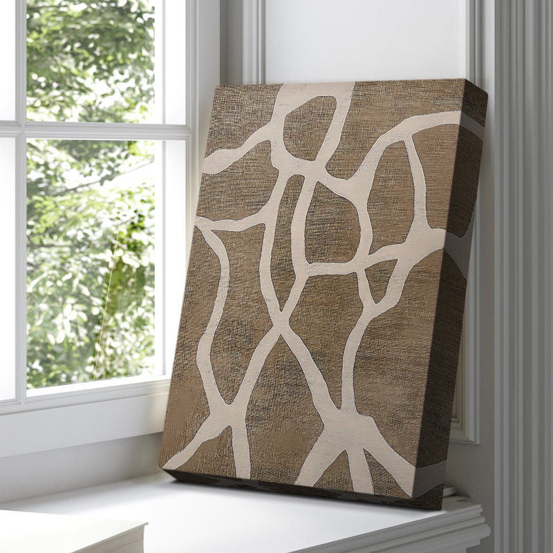 Toile tendue avec châssis abstrait CXLV III, H 18 po x l 12 po