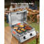 Tabletop Gas Grill 2-Burner Portable Propane Grill Stainless Steel Outdoor
