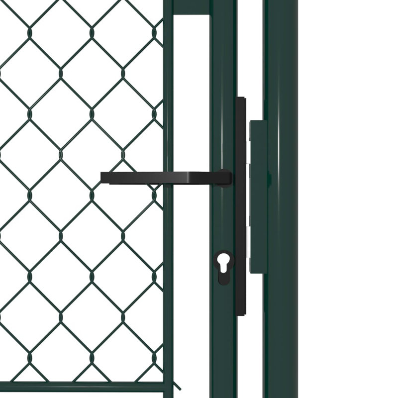 Song 175cm H x 100cm W Green Metal Gate, 200cm H x 100cm W x 4cm D