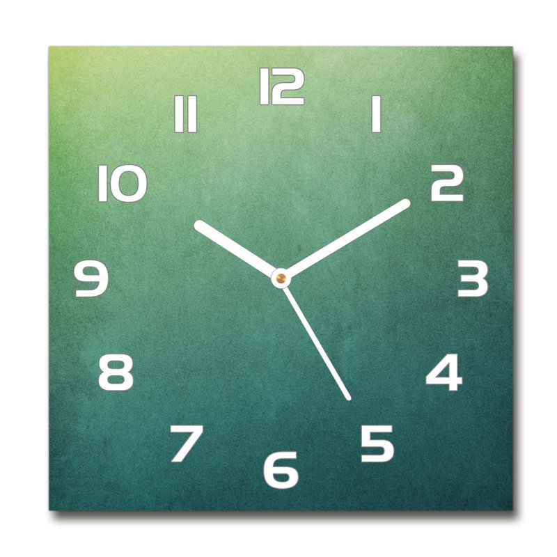Harrisen Glass Wall Clock, White/Green