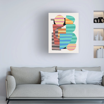 Bolog Little Dean Abstract Stripe Minimal Collage 22 Canvas Art