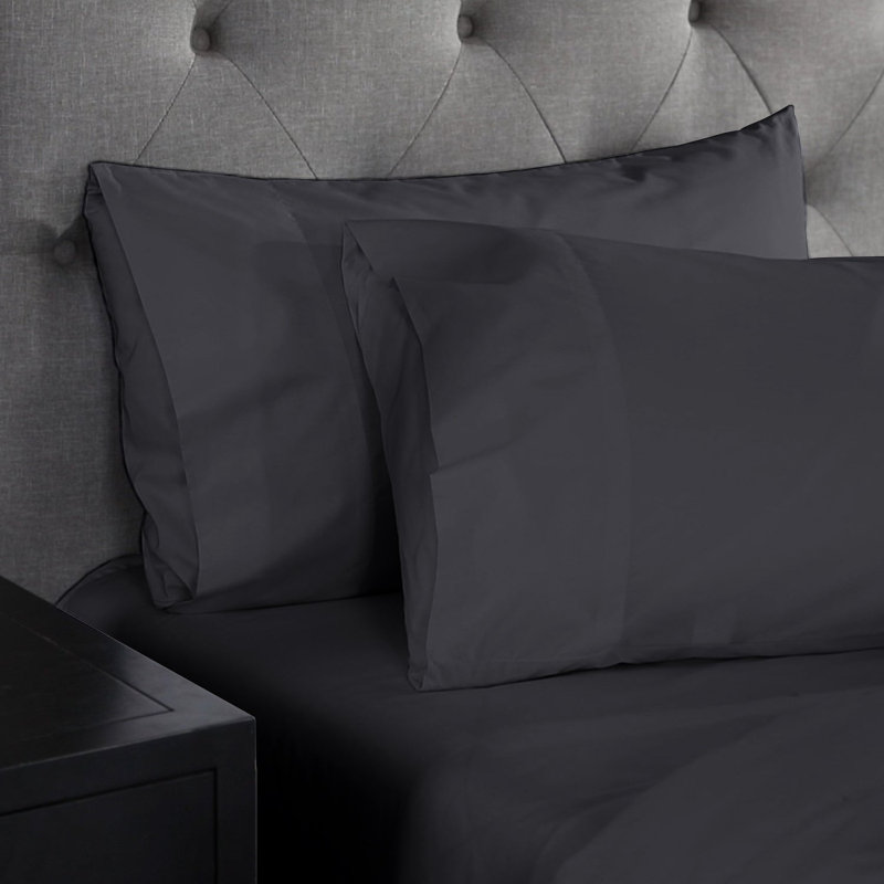 Hotel Percale Sheet Set, Queen, Carbon