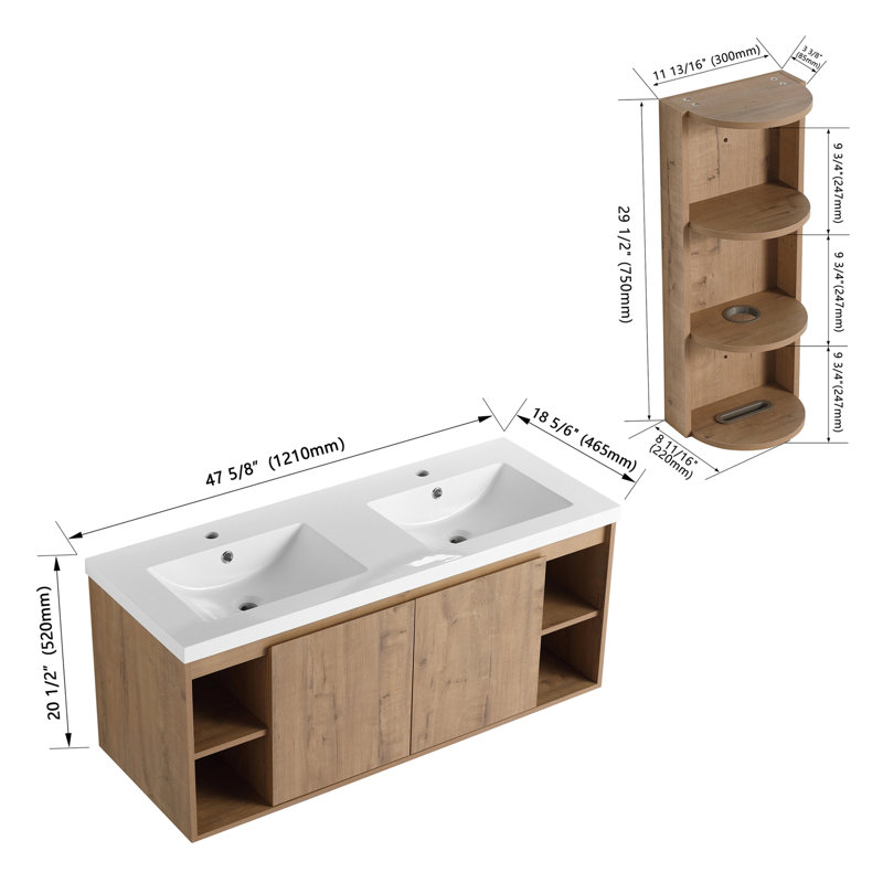 Wall-Mounted Bathroom Vanity