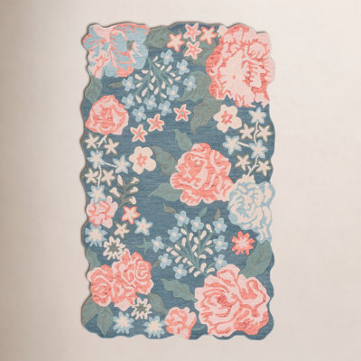 Hand-Tufted Wool Floral Rug