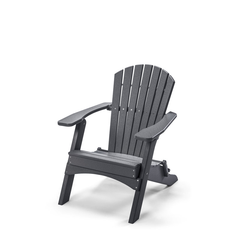 Chaise Adirondack pliante classique pour l'extérieur Birds Choice, gris