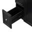 Meuble-lavabo compact de 24 pouces avec lavabo en céramique, deux tiroirs et une porte pour un rangement efficace-126233340